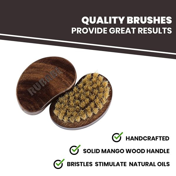 Natural Boar Bristle Beard Brush | Compact Grooming Tool – TreasureStash UK