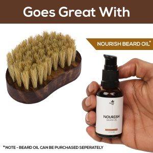 Natural Boar Bristle Beard Brush | Compact Grooming Tool – TreasureStash UK