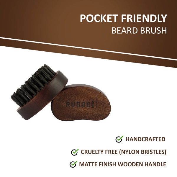 Premium Wooden Beard Brush | Nylon Bristles for Gentle Grooming – TreasureStash UK