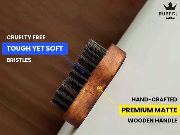Premium Wooden Beard Brush | Nylon Bristles for Gentle Grooming – TreasureStash UK