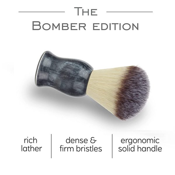 Luxury Shaving Brush | Bomber Edition with Soft Cruelty-Free Bristles – TreasureStash