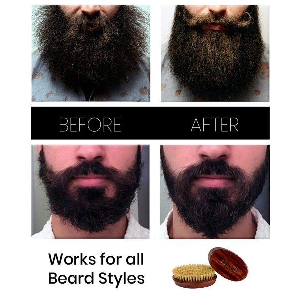 Premium Natural Boar Bristle Beard Brush | Solid Wood Handle – TreasureStash - Image 4
