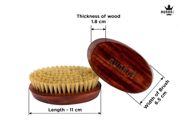 Premium Natural Boar Bristle Beard Brush | Solid Wood Handle – TreasureStash - Image 3