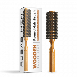 Natural Wood Round Hair Brush | Anti-Static Detangling Brush – TreasureStash