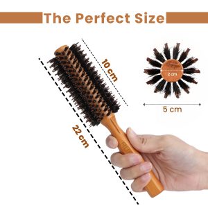 Natural Wood Round Hair Brush | Anti-Static Detangling Brush – TreasureStash