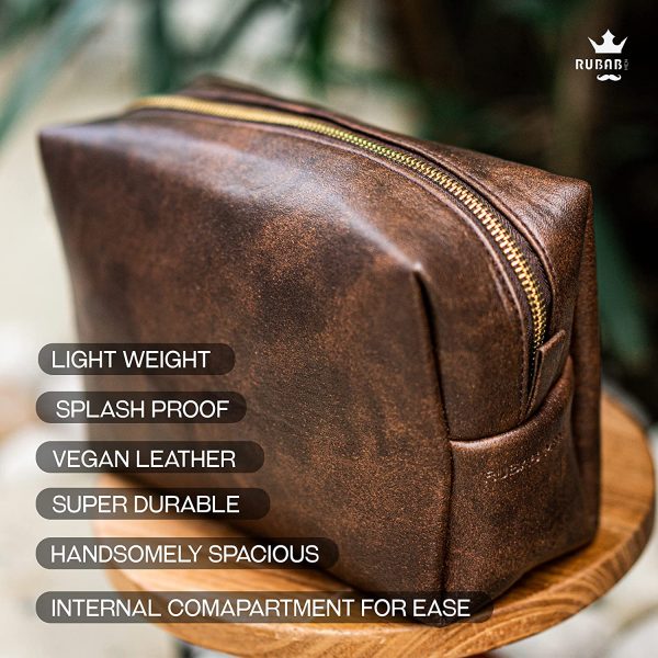 Vegan Leather Toiletry Bag | Waterproof Travel Pouch – TreasureStash UK