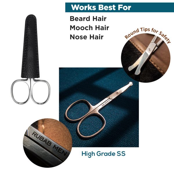 Round Safety Tip Grooming Scissor for Hair Trimming5